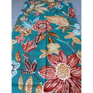 Floral Cotton Fat Quarter 18" x 22" Teal/Multicolor Fabric For Quilting Crafts